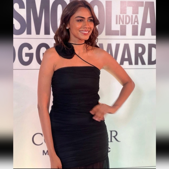 ZARA SHEER TULLE FLORAL DRESS * BLACK - Picture 5 of 14